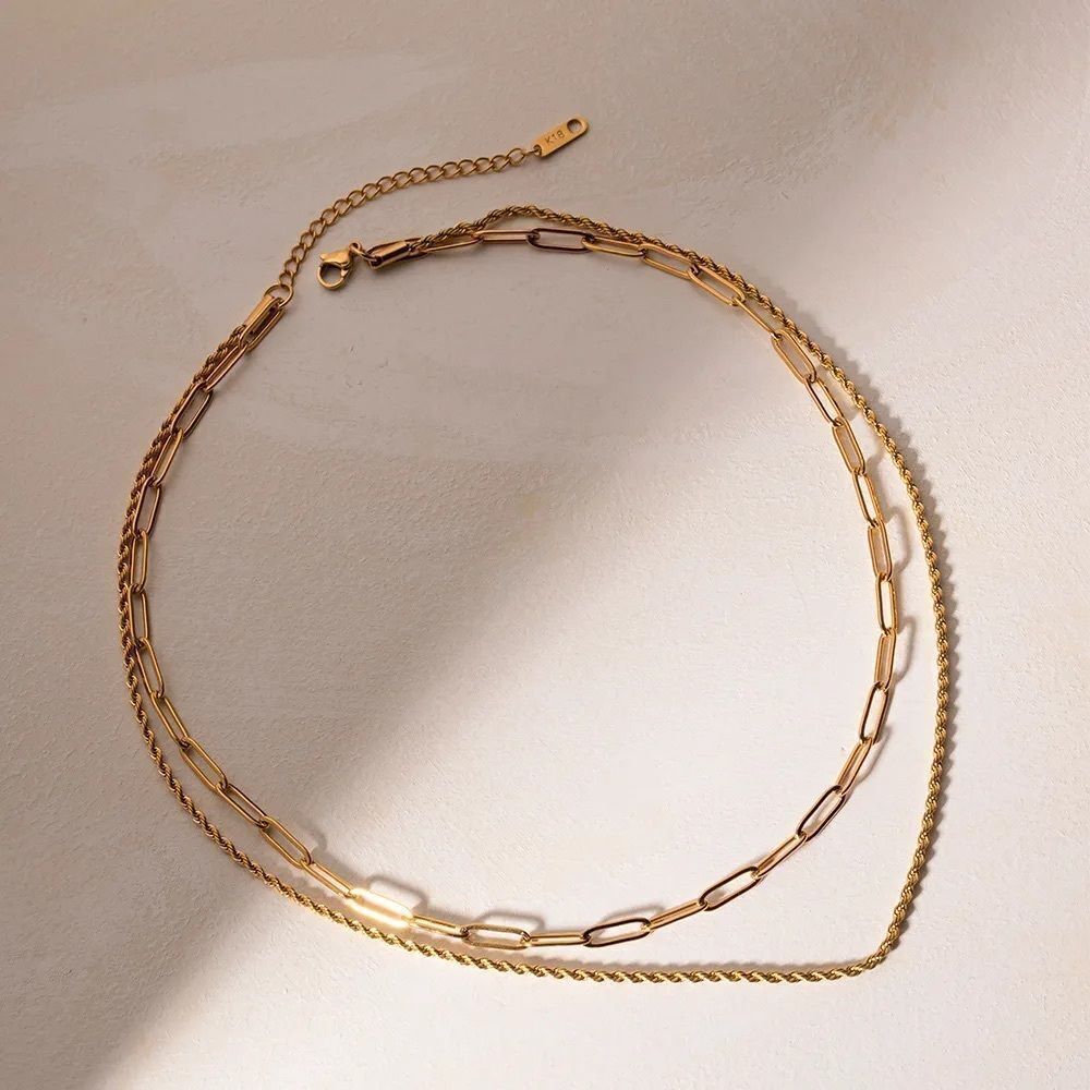 Double Layer Chocker Necklace - Picture 2 of 8